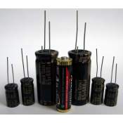 220uF 35V Rubycon BlackGate electrolytic capacitor, each